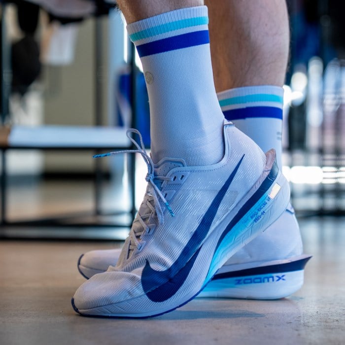 Nike ZoomX Vaporfly 4 - Womens Racing Shoes - Ghost/Blue Void/Persian Violet