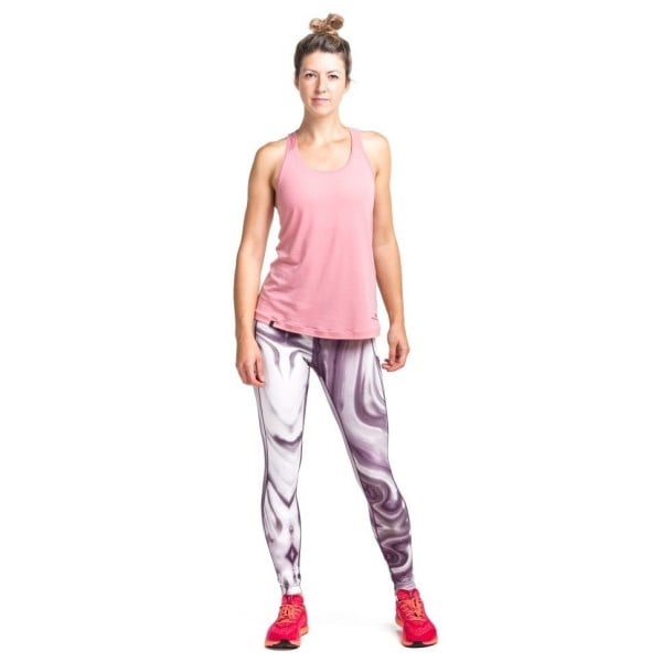 Ronhill Life Active Womens Training Tights - Limestone/Grape Marble