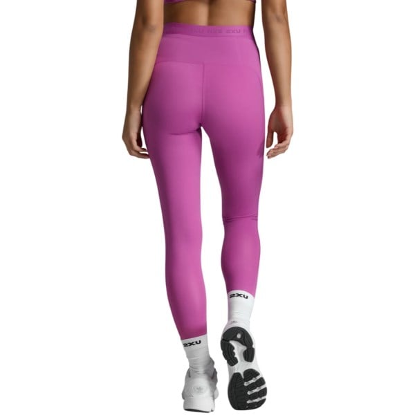 2XU Form Stash Hi-Rise Womens Compression Tights - Hyper Violet/Hyper Violet