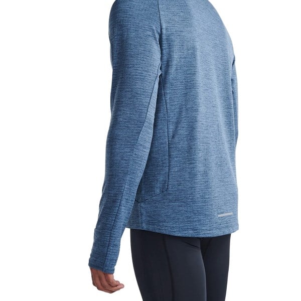 2XU Ignition 1/4 Zip Mens Long Sleeve Running Top - Stormy/Silver Reflective