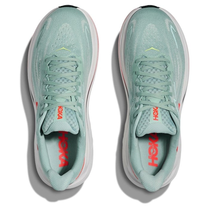 Hoka Clifton 10 - Mens Running Shoes - Sage/Neon Flame