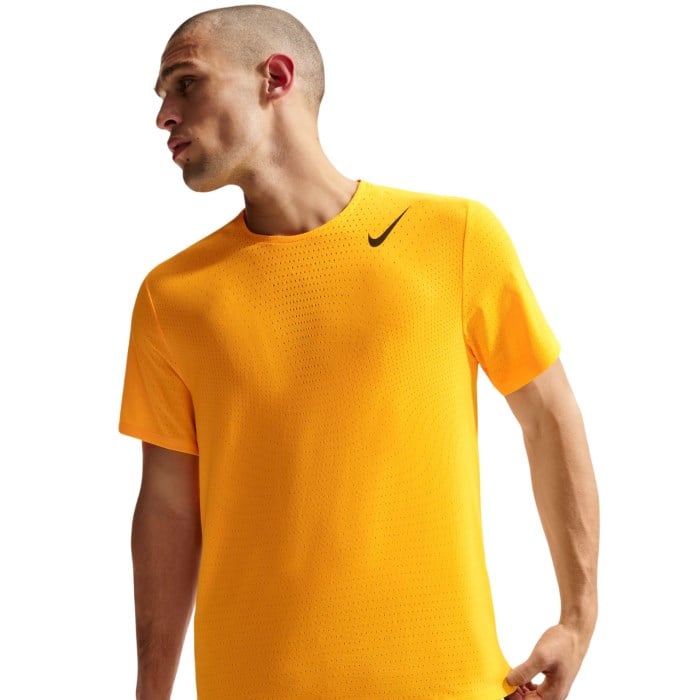 Nike Dri-Fit AeroSwift Running T-Shirt - Mens - Laser Orange/Black