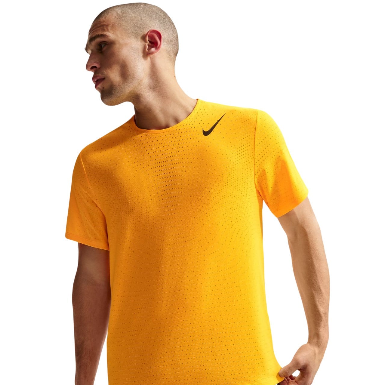 Nike Dri-Fit AeroSwift Running T-Shirt - Mens - Laser Orange/Black