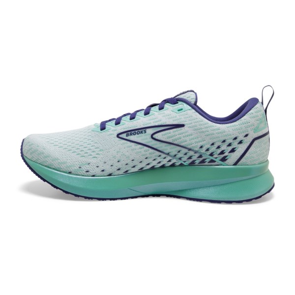 Brooks Levitate 5 - Womens Running Shoes - White/Navy Blue/Yucca