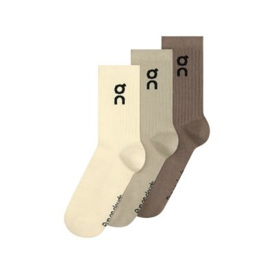 On Running Crew Logo Sock High - 3 Pack - Hare/Brume