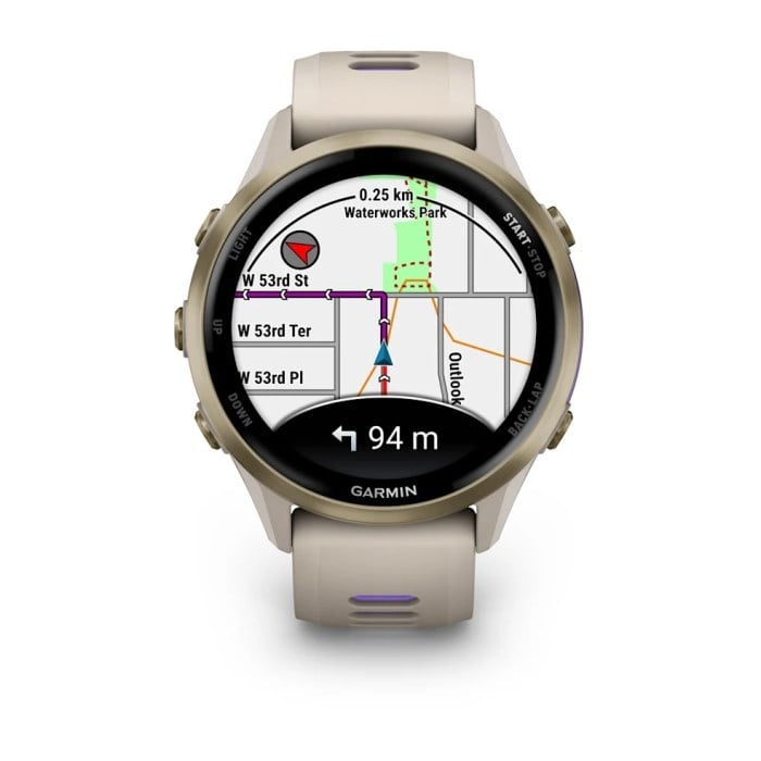 Garmin Forerunner 970 Premium GPS Running and Triathlon Smartwatch - French Grey/Indigo