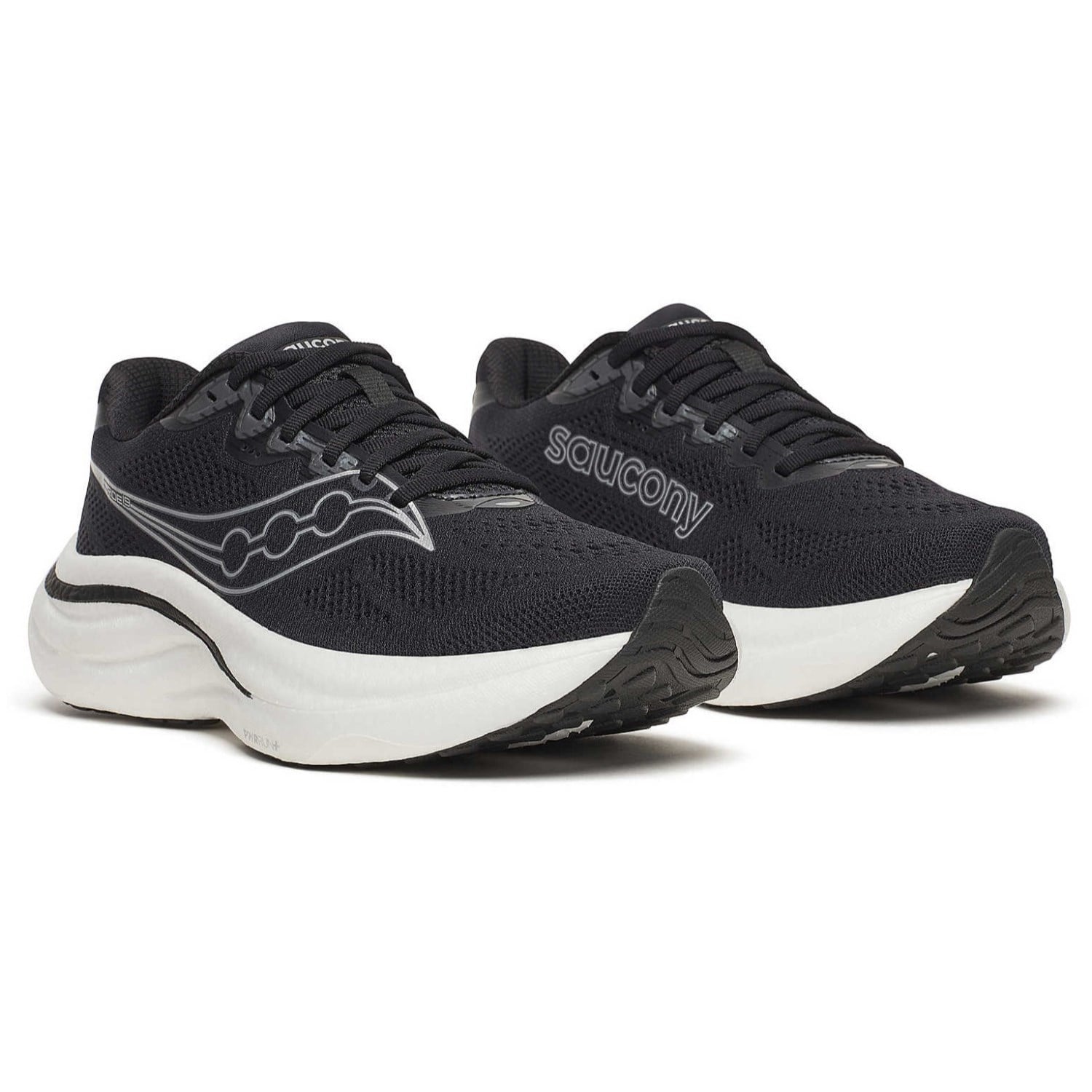 Saucony Ride 19 - Womens Running Shoes - Black/Silver