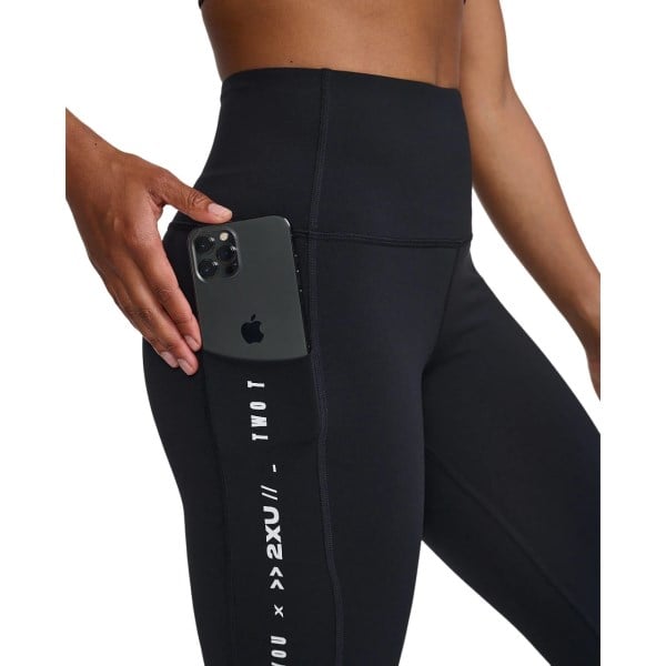 2XU Form Lineup Hi-Rise Womens Compression Tights - Black/White