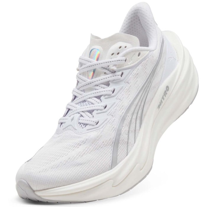 Puma Deviate Nitro 4 - Womens Running Shoes - Puma White/Feather Gray
