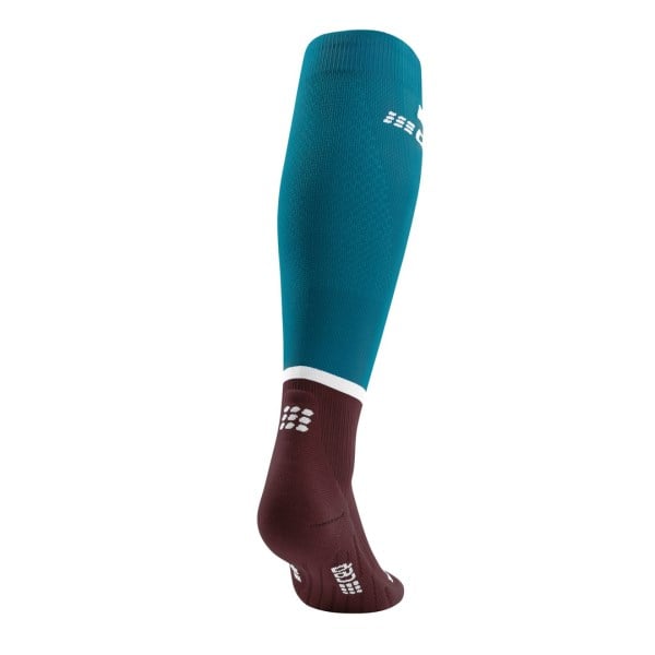 CEP The Run Long Compression Socks 4.0 - Petrol/Dark Red