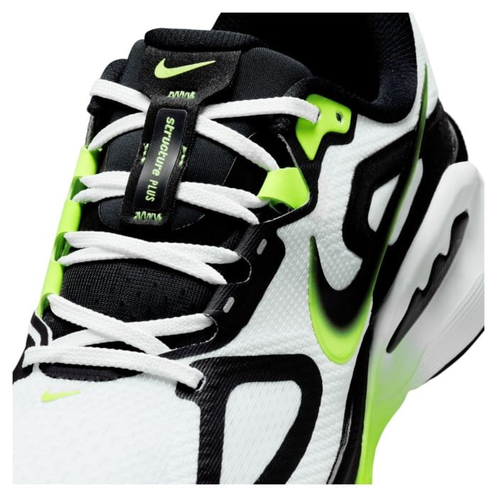 Nike Structure Plus - Mens Running Shoes - White/Black/Volt
