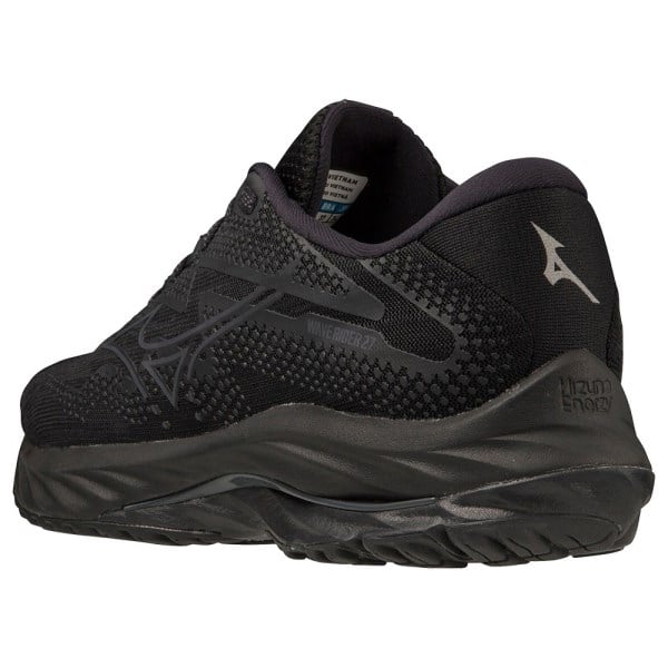 Mizuno Wave Rider 27 - Womens Running Shoes - Black/Ebony/Black