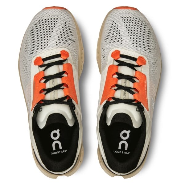 On Cloudstratus 3 - Womens Running Shoes - Undyed White/Sand