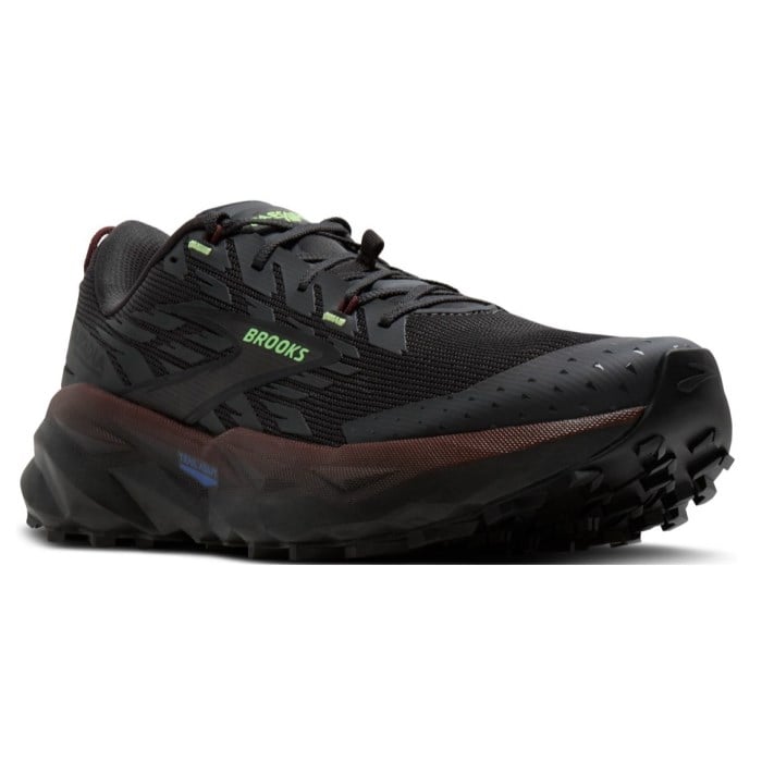 Brooks Cascadia 19 - Mens Trail Running Shoes - Phantom/Rum Raisin/Green - image 3