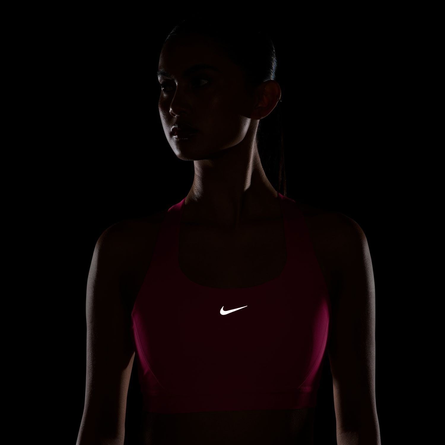 Nike Swift Womens High-Support Lightly Lined Sports Bra - Hyper Pink/Reflective Silver - image 6