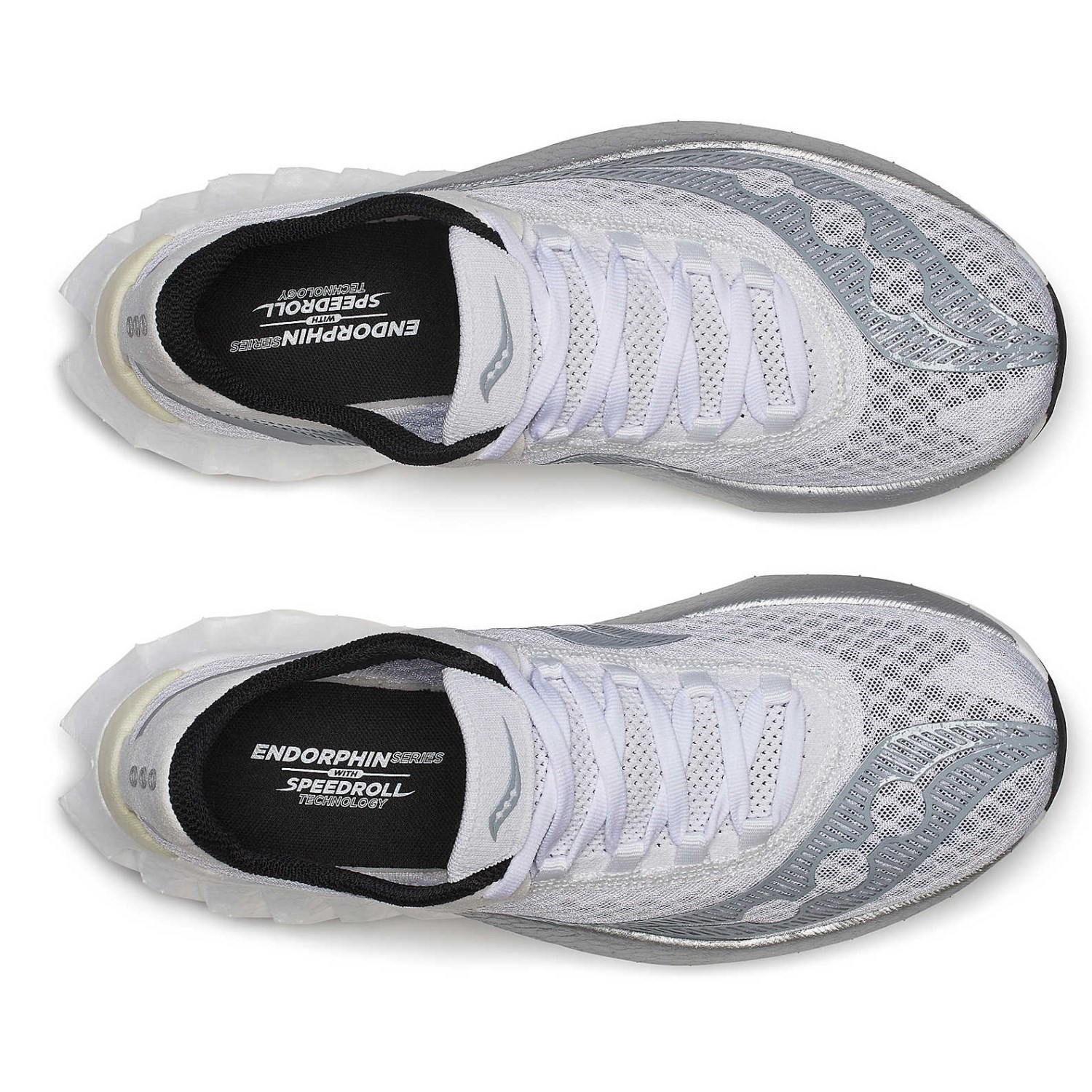 Saucony Endorphin Pro 4 - Womens Road Racing Shoes - White/Silver