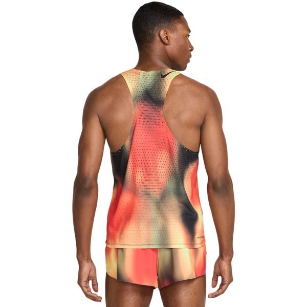 Nike AeroSwift Elite Entry Mens Dri-FIT ADV Running Tank Top - Light Lemon Twist/Light Crimson/Black