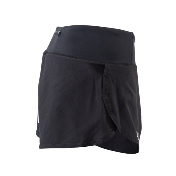 Sub4 Fast Split Womens Running Shorts Zip Pocket - Black
