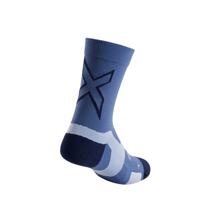 2XU Vectr Light Cushion Crew Running Socks - Indigo/Midnight