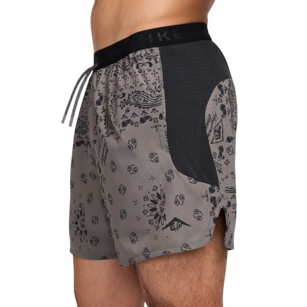 Nike Trail Mens Dri-FIT 6 Inch Brief-Lined Running Shorts - Cave Stone/Black/Black
