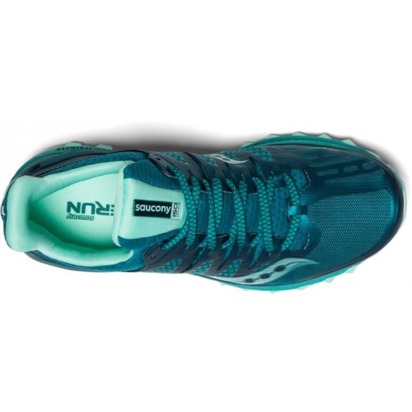 Saucony Xodus ISO 3 - Womens Trail Running Shoes - Green/Aqua