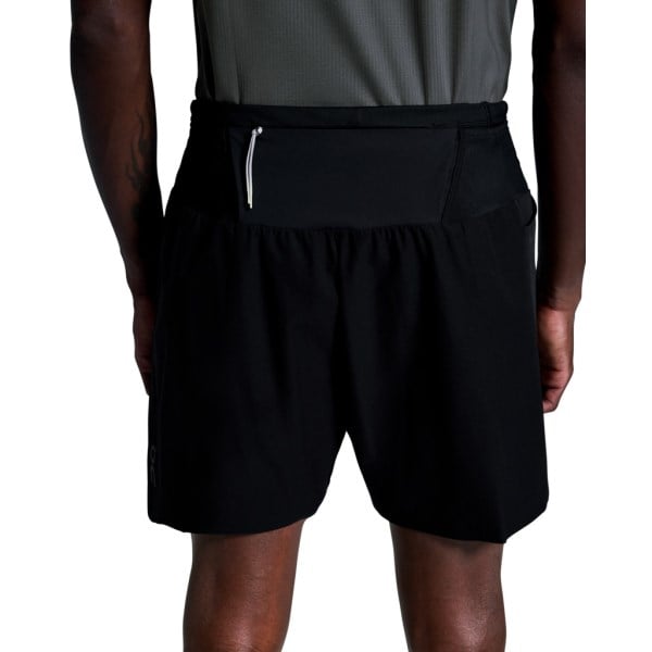 On Mens Ultra Running Shorts - Black/Black