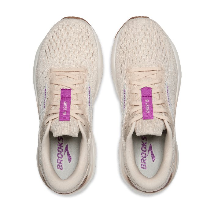 Brooks Ghost 16 - Womens Running Shoes - Almond Peach/Coco/Purple