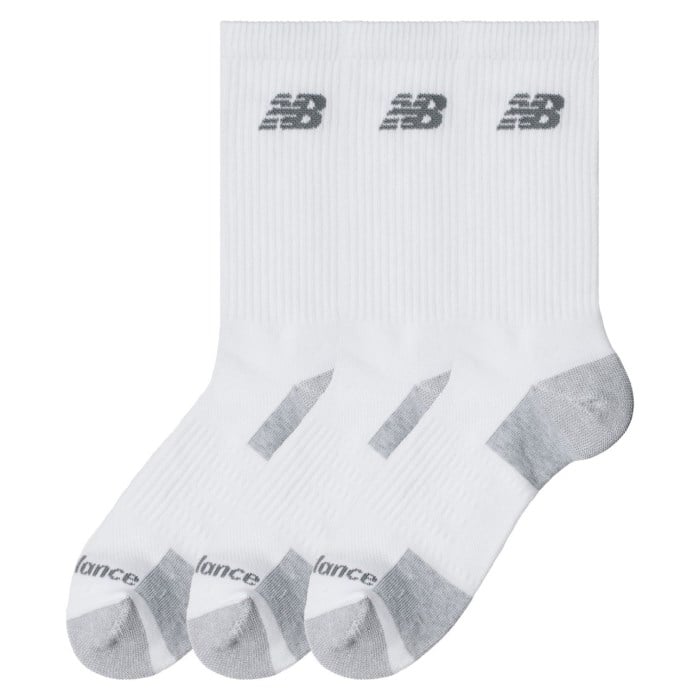 New Balance Performance Cushioned Crew Socks - 3 Pack - White/Grey - image 2