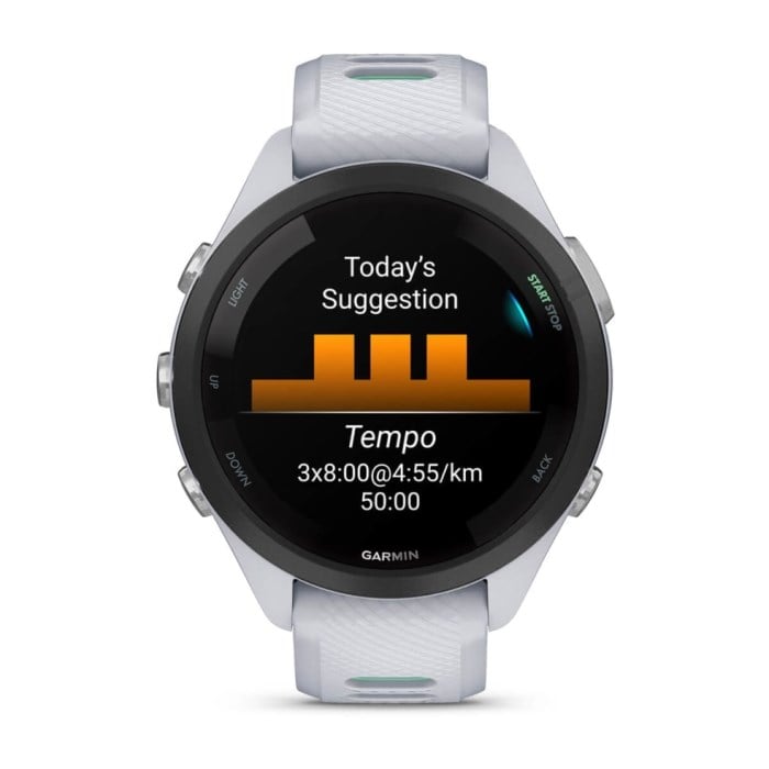 Garmin Forerunner 265S - AMOLED GPS Running Smartwatch - Whitestone