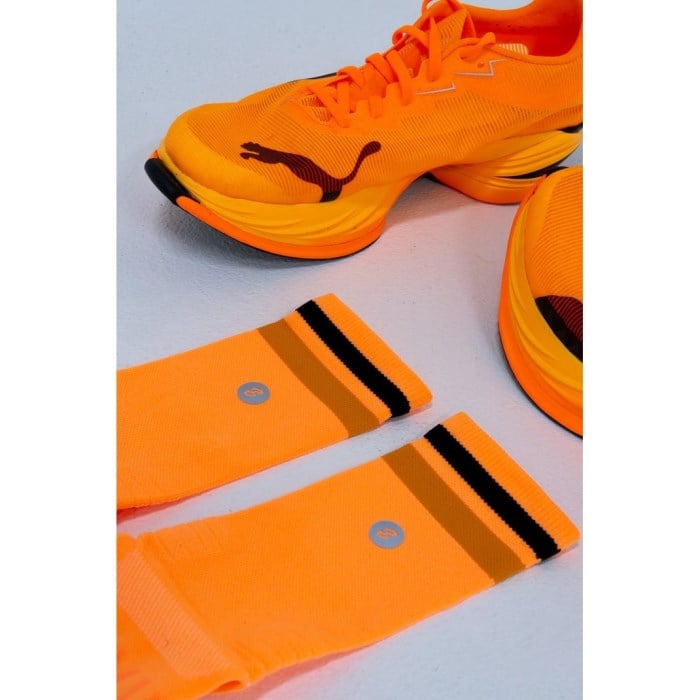 SHYU Crew Racing Socks - Orange/Pumpkin/Black
