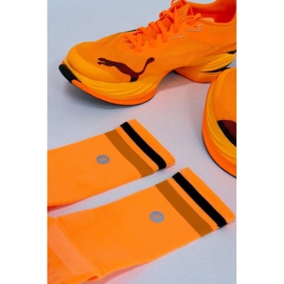 SHYU Crew Racing Socks - Orange/Pumpkin/Black