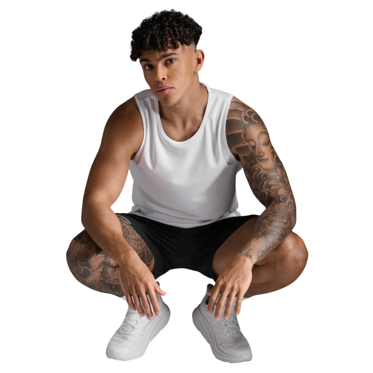 2XU Aero Mens Training Tank Top - White/Silver Reflective