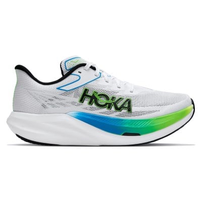 Hoka Rocket X 3 - Unisex Racing Shoes - White Frost/Electric Lime