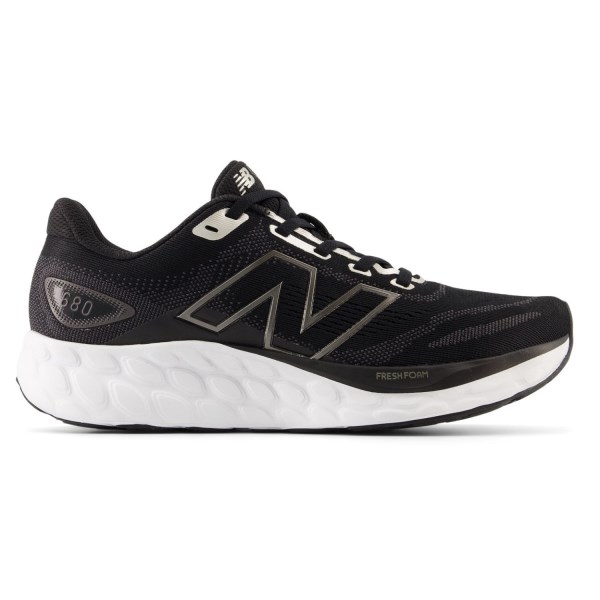 New Balance Fresh Foam 680v8 - Womens Running Shoes - Black/Light Gold Metallic/Black Metallic