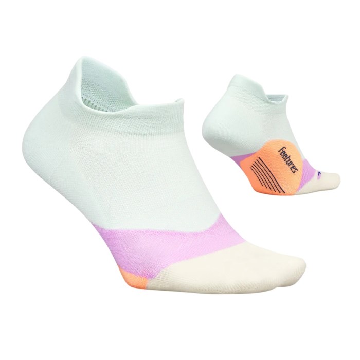 Feetures Elite Light Cushion No Show Tab Running Socks - Crisp Mint