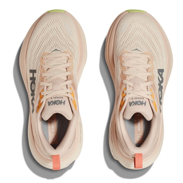Hoka Bondi 8 - Womens Running Shoes - Cream/Vanilla