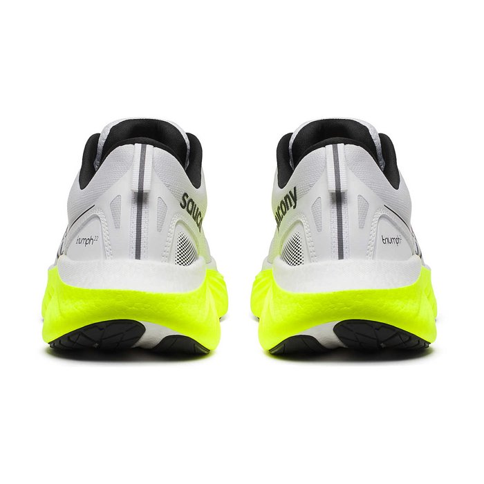 Saucony Triumph 22 - Mens Running Shoes - White/Citron