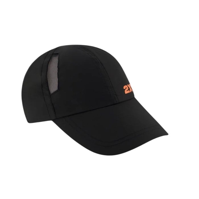 2XU Running Cap - Black/Solar Orange