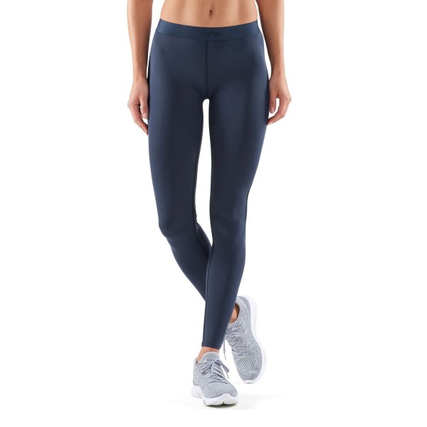 Skins DNAmic Womens Compression Long Tights - Navy Blue