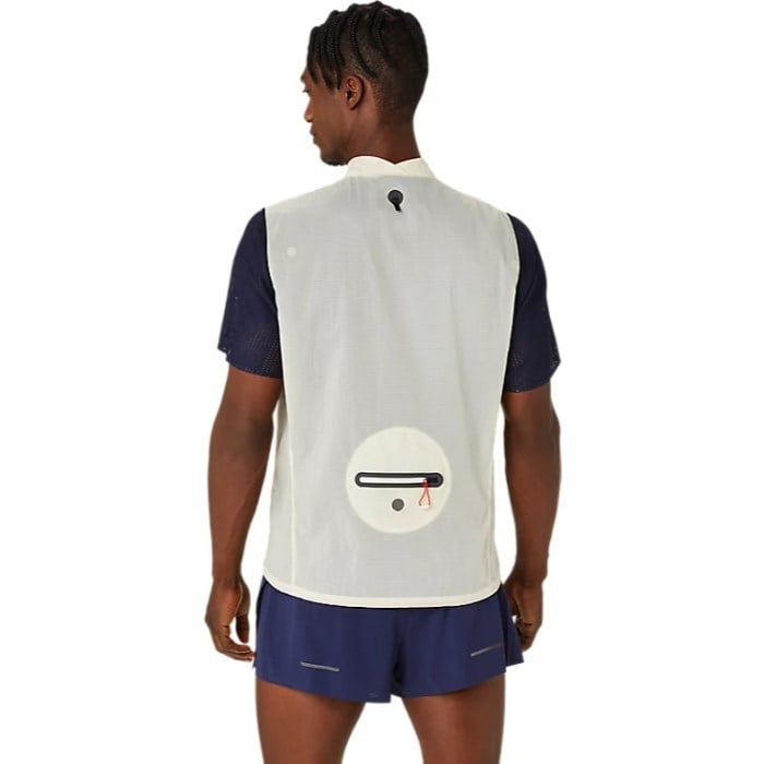 Asics MetaRun Packable Gilet - Mens Running Vest - Birch