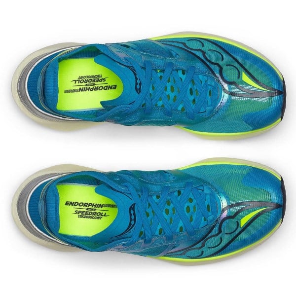 Saucony Endorphin Elite - Womens Road Racing Shoes - ViziBlue/Citron