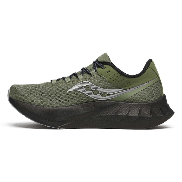Saucony Endorphin Pro 4 - Mens Road Racing Shoes - Olivine/Black