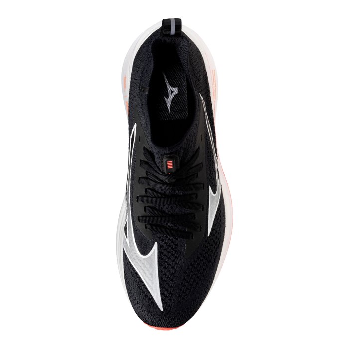 Mizuno Neo Zen - Mens Running Shoes - Black/White/Fiery Coral
