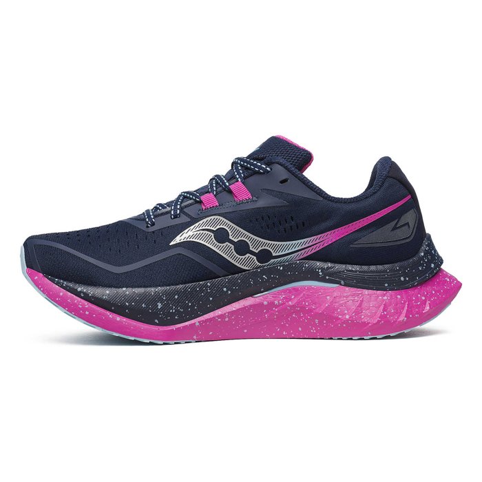 Saucony Endorphin Speed 4 - Womens Running Shoes - Navy/Fuchsia