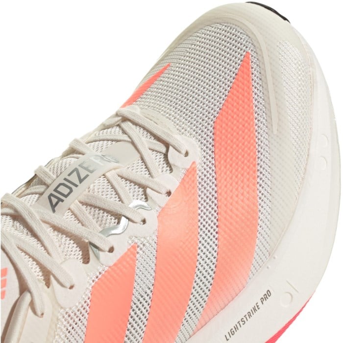 adidas Adizero Boston 13 - Mens Running Shoes - Off White/Lucid Orange/Grey