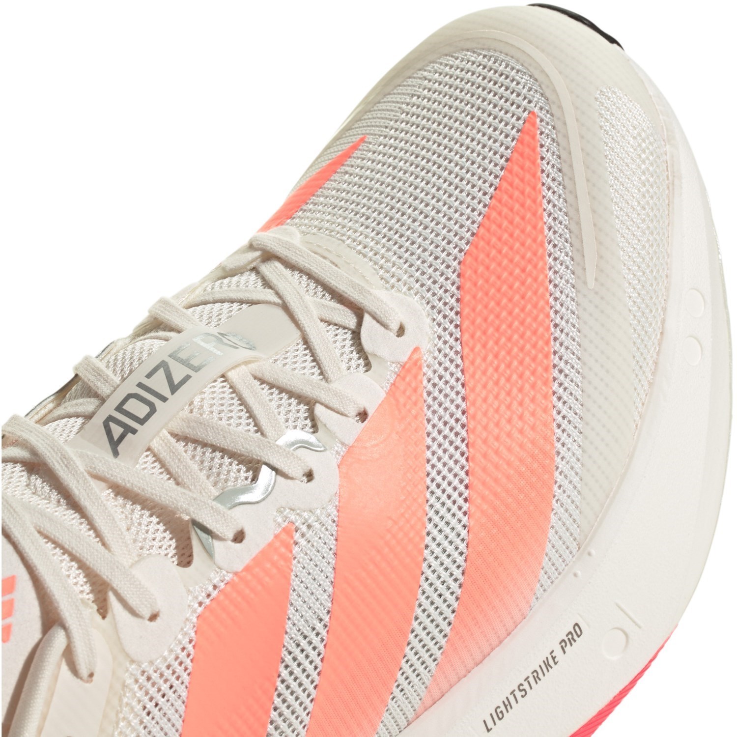 adidas Adizero Boston 13 - Mens Running Shoes - Off White/Lucid Orange/Grey