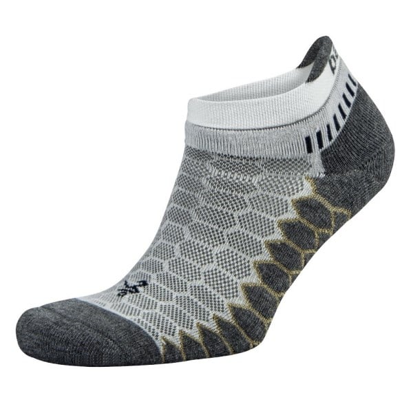 Balega Silver No Show Running Socks - White/Grey/Gold