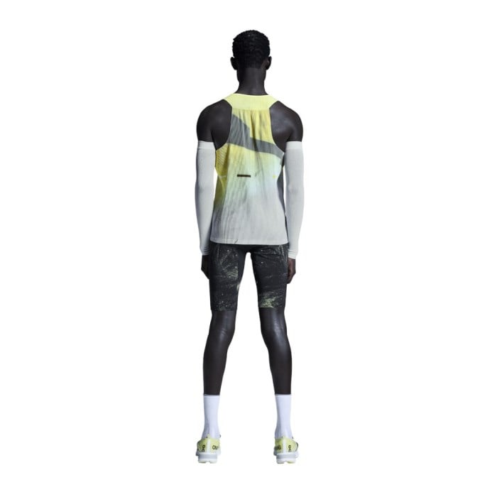 On Mens Race Singlet - Limelight/Glacier