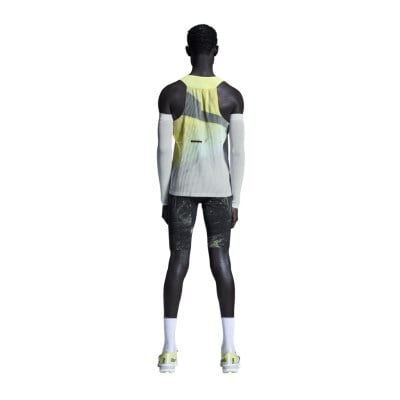 On Mens Race Singlet - Limelight/Glacier