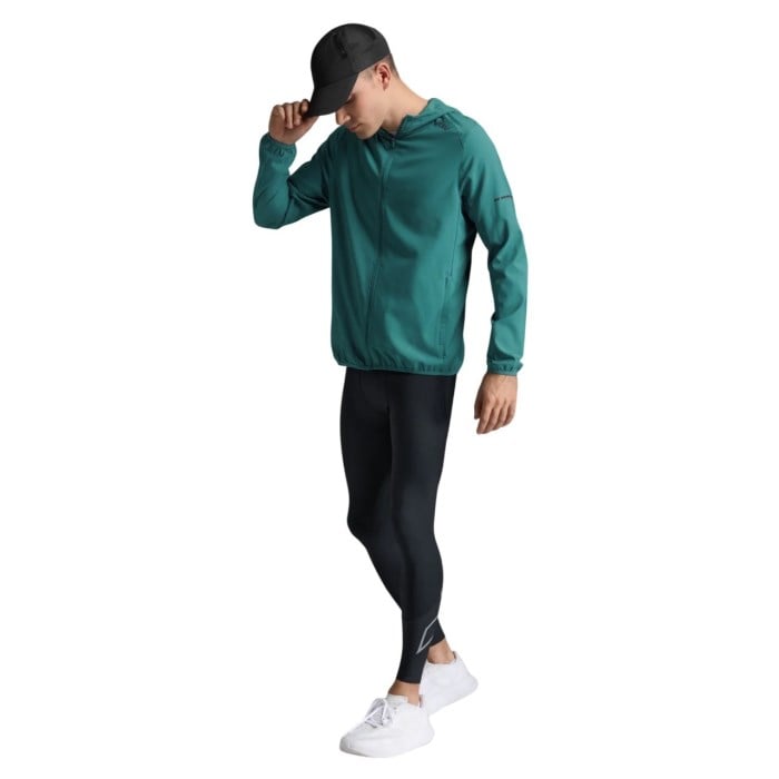 2XU Mens Aero Jacket - Slate Green/Black Reflective